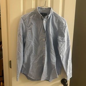 Ralph Lauren light blue long sleeve button down shirt size L (14-16)